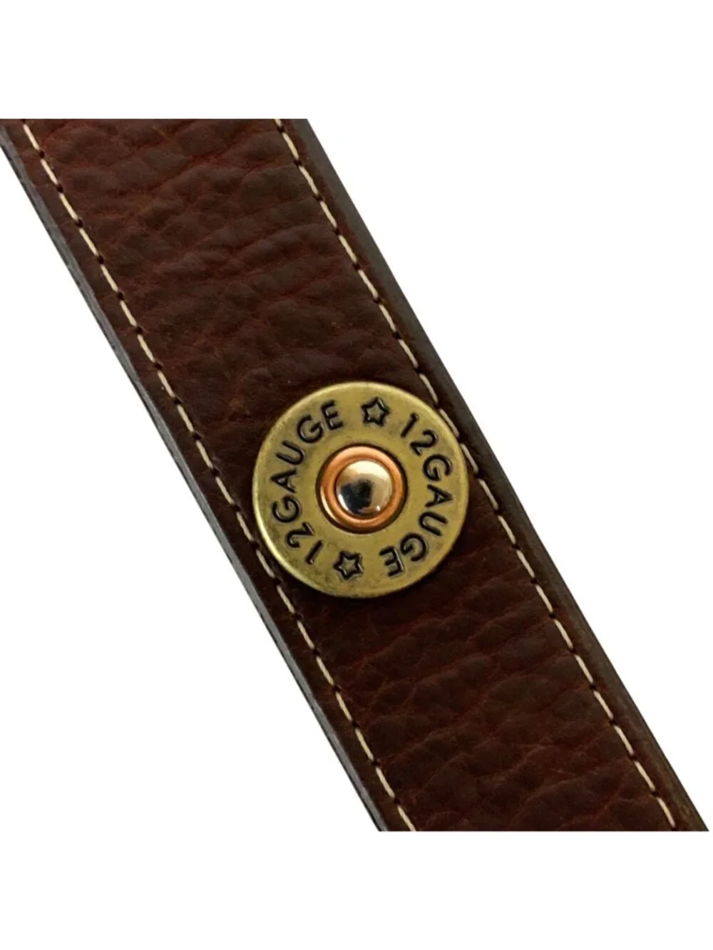 Badger 3D Western Belt with Shotgun Shell Detail Size 30 Brown Genuine Leather